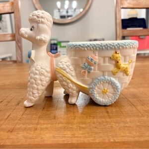 Vintage NAPCO White Poodle Planter